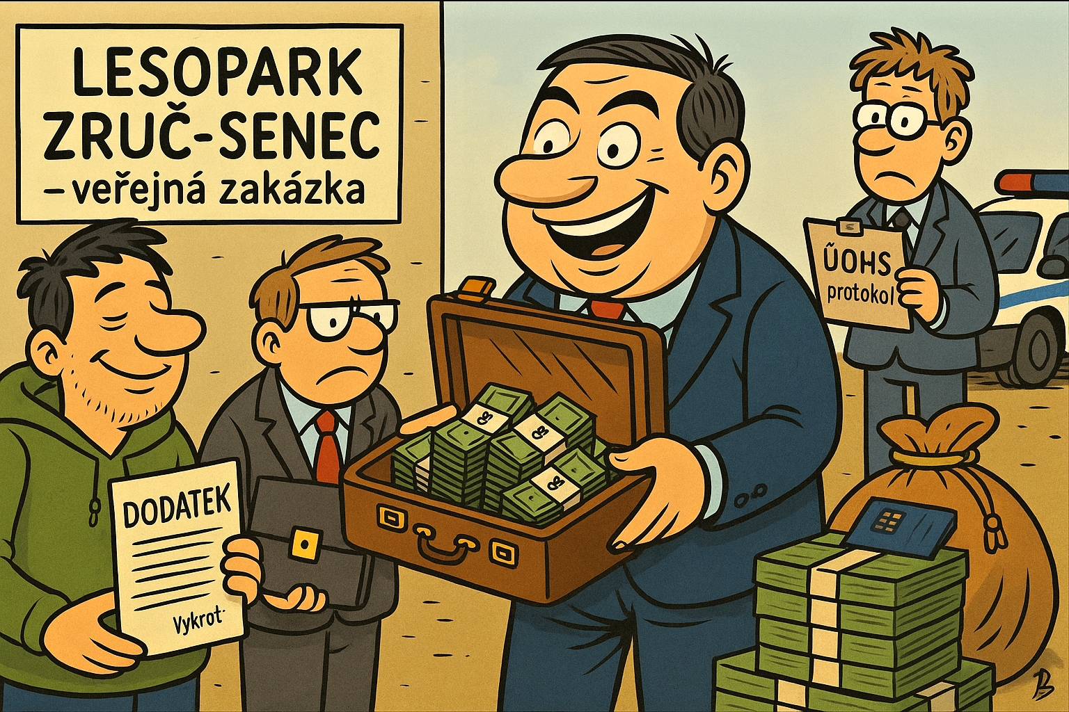 ÚOHS udělil obci pokutu 100000Kč za akci Lesopark. Pokutu snížil o již dříve udělenou pokutu 30000Kč v podobné věci.