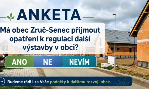 Má obec regulovat další výstavbu? Zapojte se do ankety