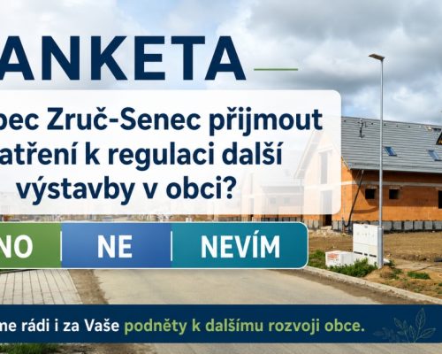 Má obec regulovat další výstavbu? Zapojte se do ankety