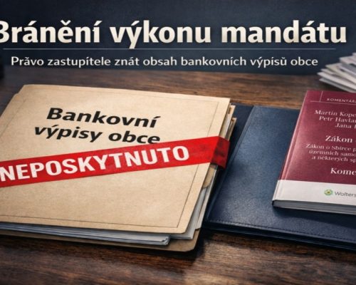 Bankovní výpisy obce nejsou detail.